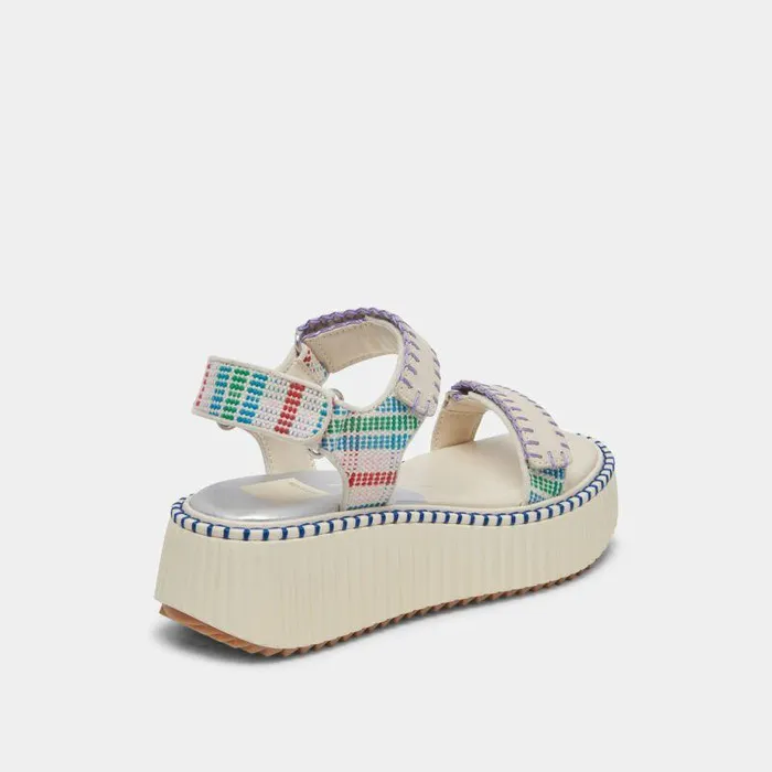 Sandals Shop Dolce Vita Debra Sandals Ivory Multi Nubuck Ivory Multi Nubuck