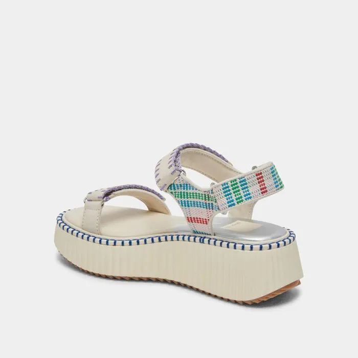 Sandals Shop Dolce Vita Debra Sandals Ivory Multi Nubuck Ivory Multi Nubuck