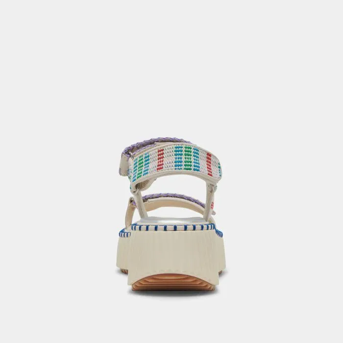Sandals Shop Dolce Vita Debra Sandals Ivory Multi Nubuck Ivory Multi Nubuck