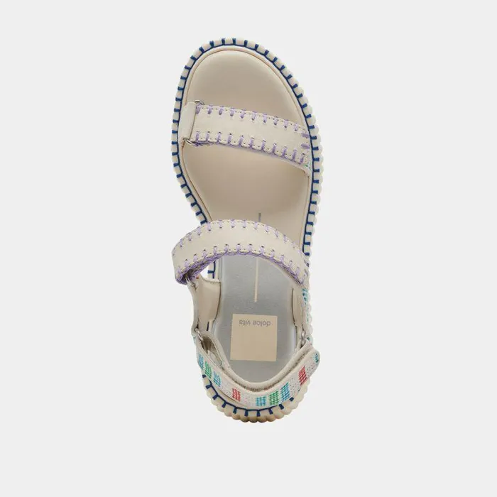 Sandals Shop Dolce Vita Debra Sandals Ivory Multi Nubuck Ivory Multi Nubuck