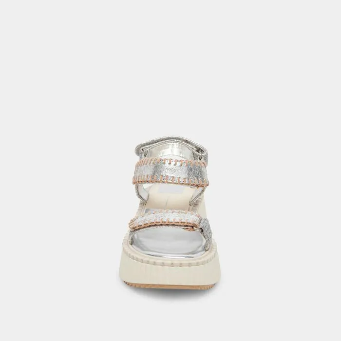 Sandals Shop Dolce Vita Debra Sandals Silver Distressed Leather Silver Leather Sandals Silver Distressed Leather