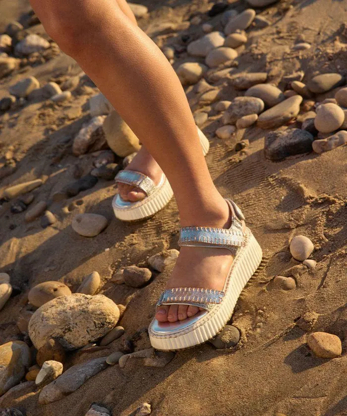 Sandals Shop Dolce Vita Debra Sandals Silver Distressed Leather Silver Leather Sandals Silver Distressed Leather