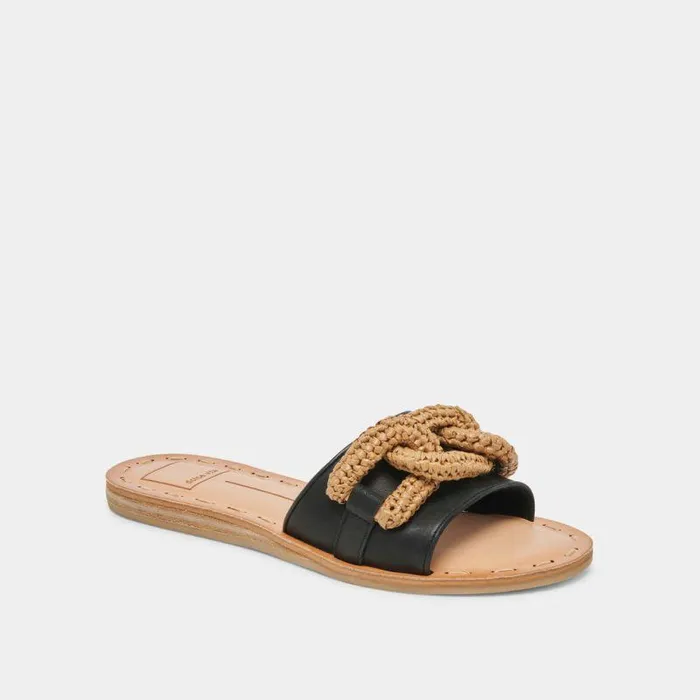 Sandals Shop Dolce Vita Desa Sandals Black Leather Black Leather