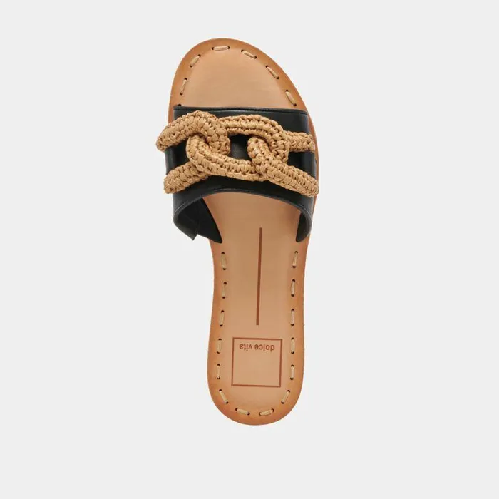Sandals Shop Dolce Vita Desa Sandals Black Leather Black Leather
