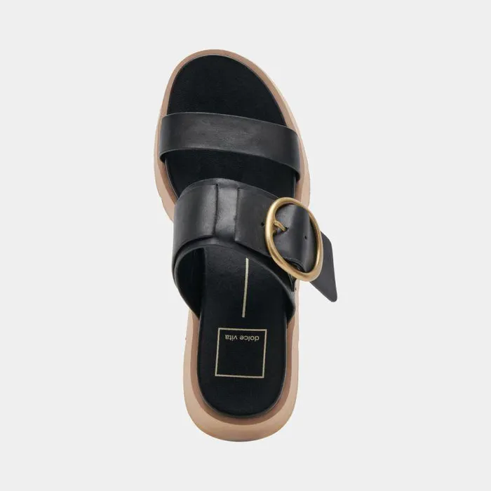 Sandals Shop Dolce Vita Dex Sandals Black Leather Black Leather