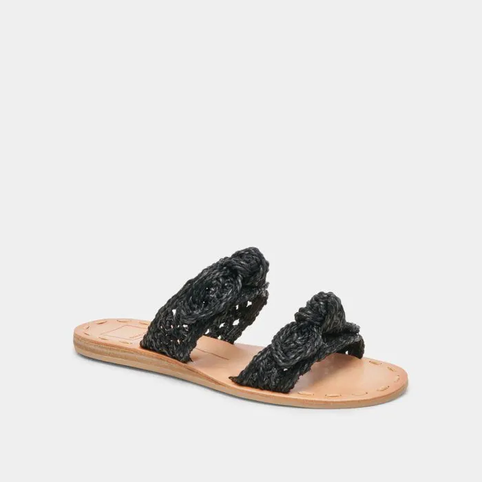 Sandals Shop Dolce Vita Dinah Sandals Onyx Raffia Onyx Raffia