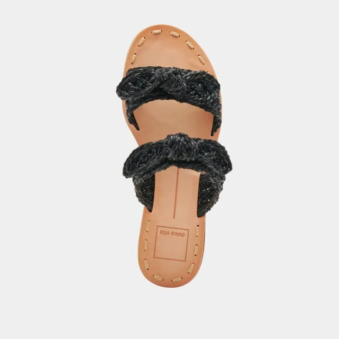 Sandals Shop Dolce Vita Dinah Sandals Onyx Raffia Onyx Raffia