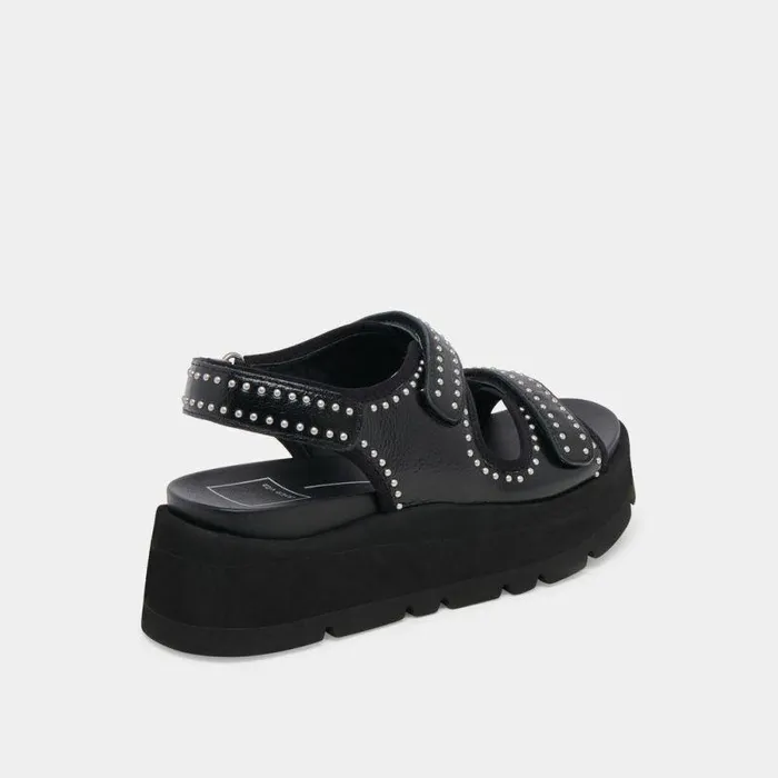 Sandals Shop Dolce Vita Dubai Stud Sandals Midnight Crinkle Patent Midnight Crinkle Patent