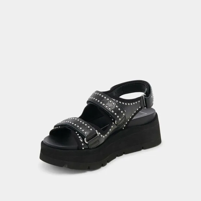 Sandals Shop Dolce Vita Dubai Stud Sandals Midnight Crinkle Patent Midnight Crinkle Patent