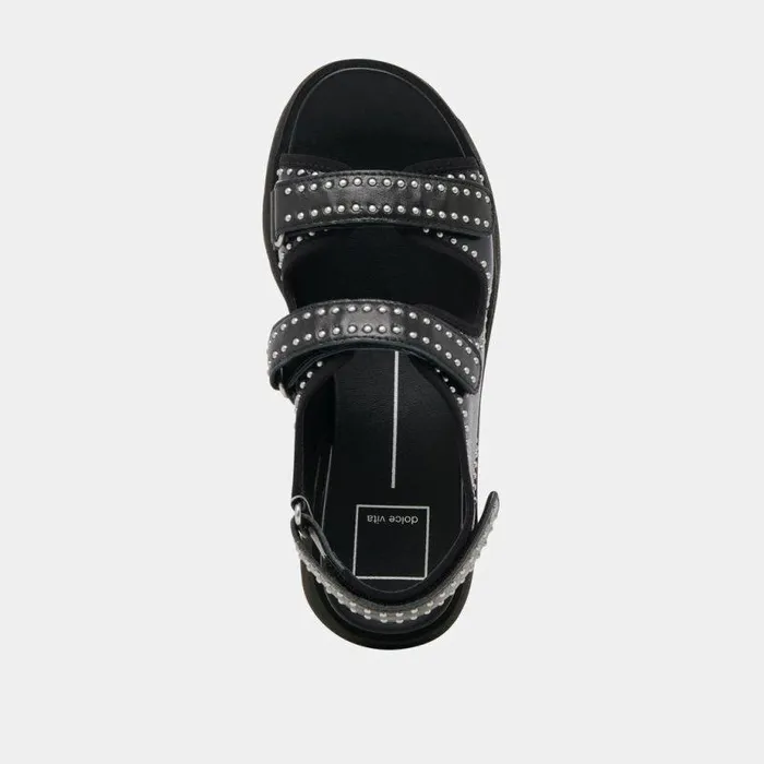 Sandals Shop Dolce Vita Dubai Stud Sandals Midnight Crinkle Patent Midnight Crinkle Patent