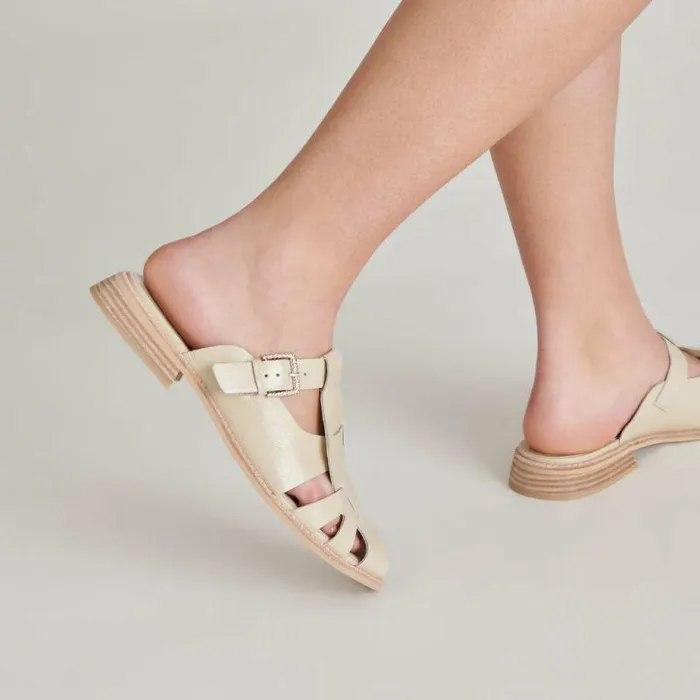 Sandals Shop Dolce Vita Hippie Flats Sand Crinkle Patent Sand Crinkle Patent