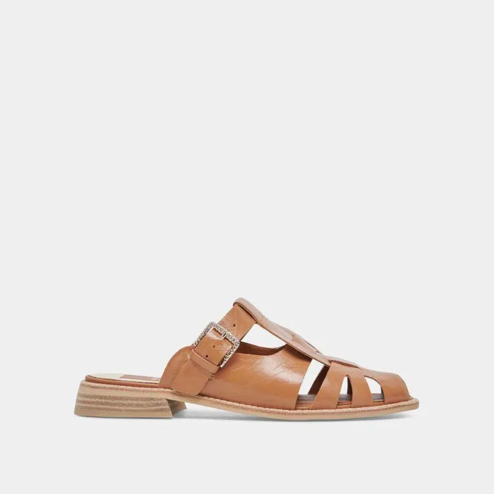 Sandals Shop Dolce Vita Hippie Flats Tan Crinkle Patent Tan Crinkle Patent