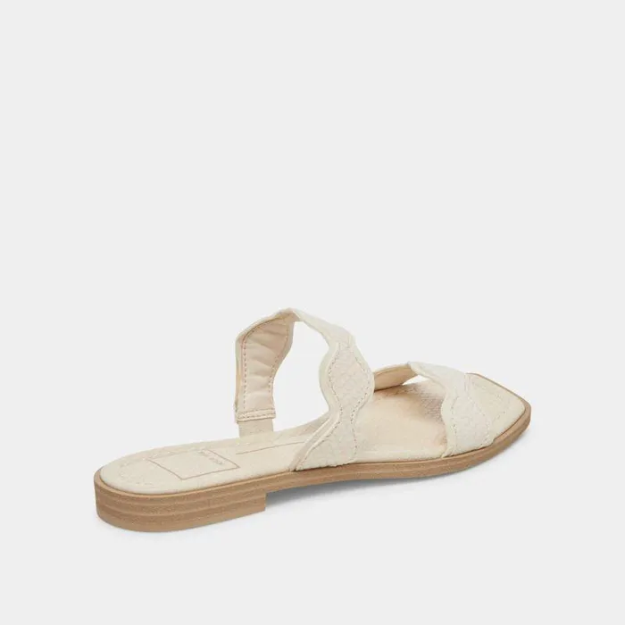 Sandals Shop Dolce Vita Ilva Sandals Creme Embossed Leather Creme Embossed Leather