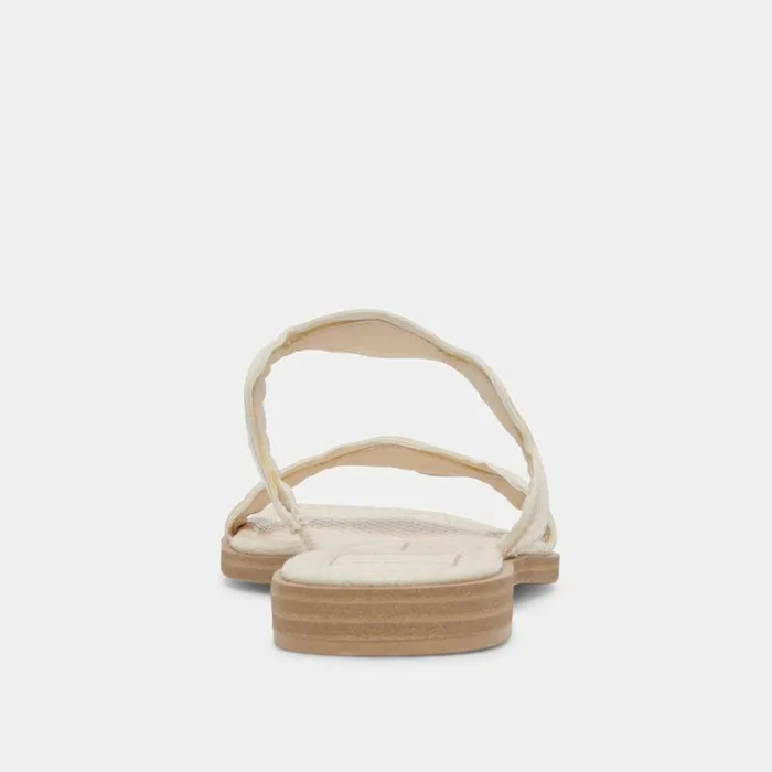 Sandals Shop Dolce Vita Ilva Sandals Creme Embossed Leather Creme Embossed Leather