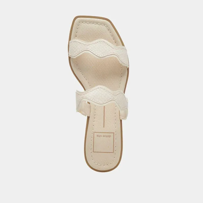 Sandals Shop Dolce Vita Ilva Sandals Creme Embossed Leather Creme Embossed Leather