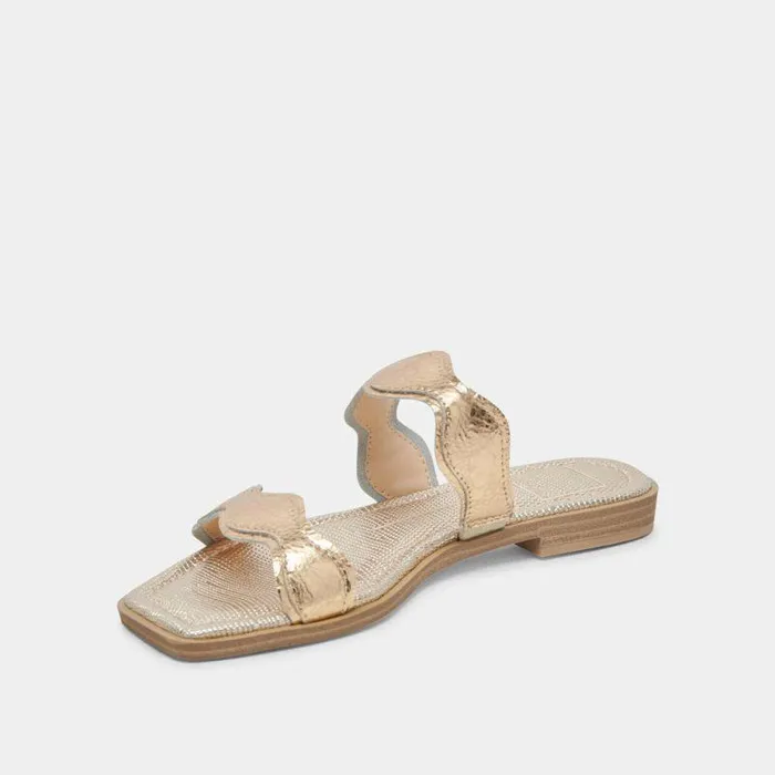 Sandals Shop Dolce Vita Ilva Sandals Gold Distressed Leather Gold Distressed Leather