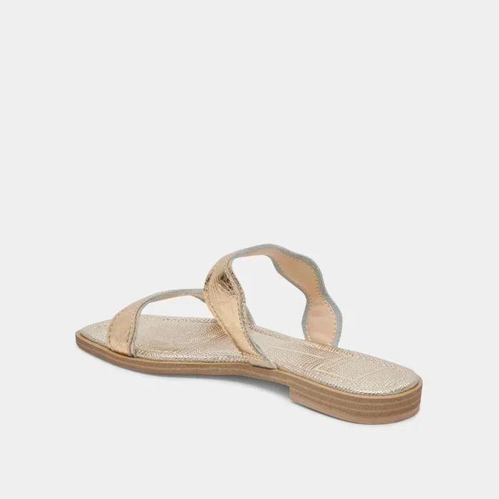 Sandals Shop Dolce Vita Ilva Sandals Gold Distressed Leather Gold Distressed Leather