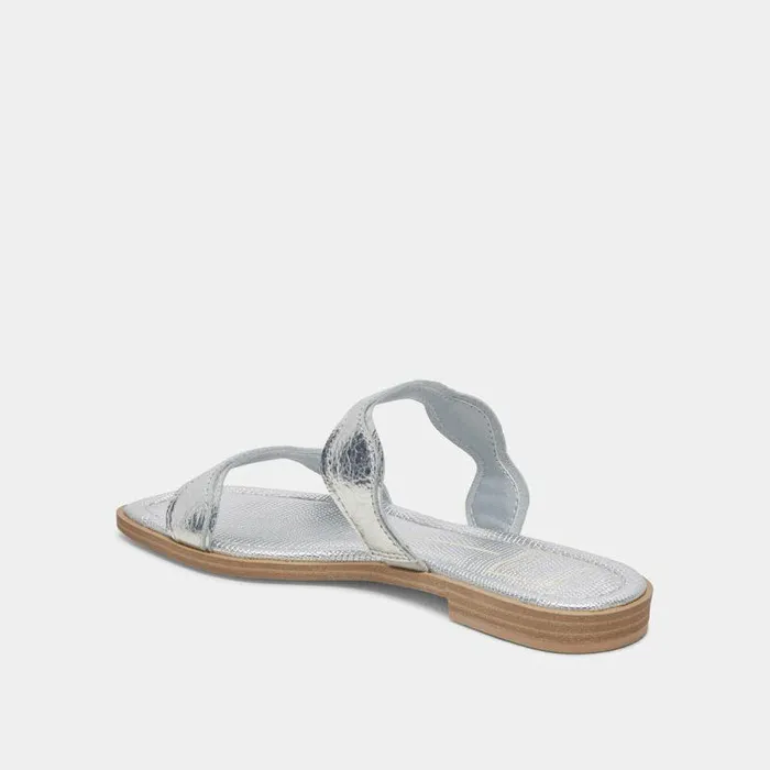 Sandals Shop Dolce Vita Ilva Sandals Silver Distressed Leather Silver Distressed Leather