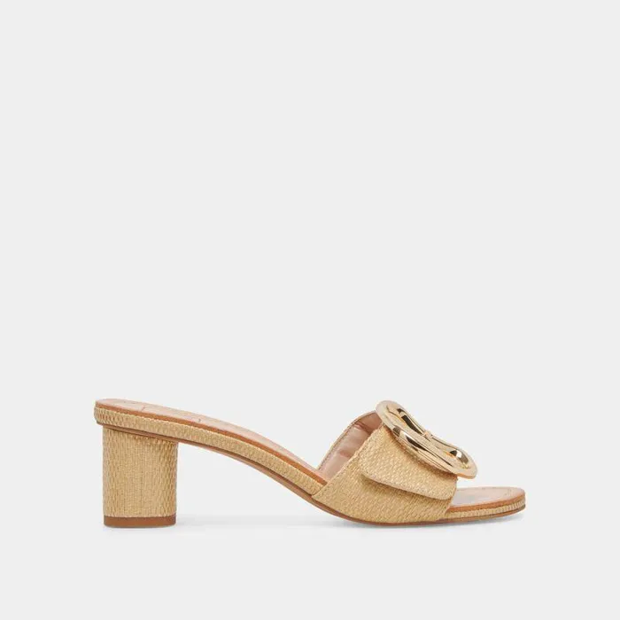 Sandals Shop Dolce Vita Laika Heels Lt Natural Raffia Lt Natural Raffia