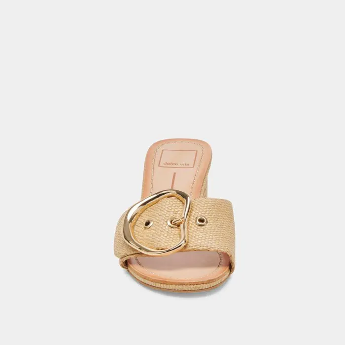 Sandals Shop Dolce Vita Laika Heels Lt Natural Raffia Lt Natural Raffia