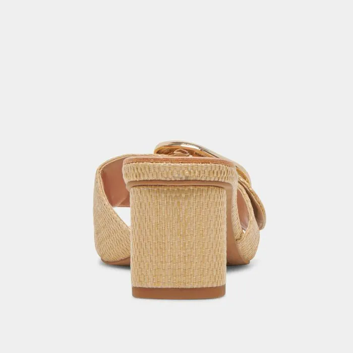 Sandals Shop Dolce Vita Laika Heels Lt Natural Raffia Lt Natural Raffia