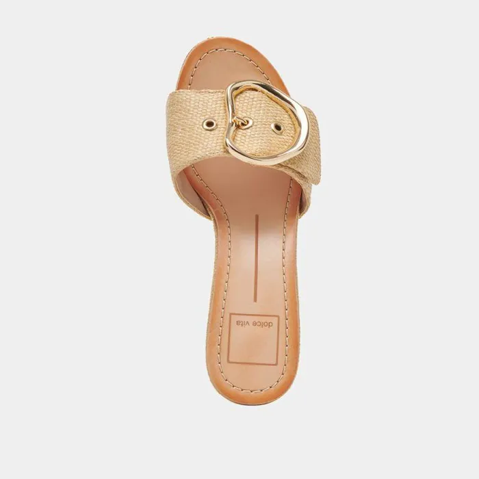 Sandals Shop Dolce Vita Laika Heels Lt Natural Raffia Lt Natural Raffia