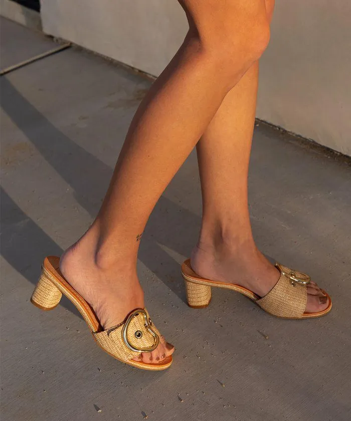 Sandals Shop Dolce Vita Laika Heels Lt Natural Raffia Lt Natural Raffia