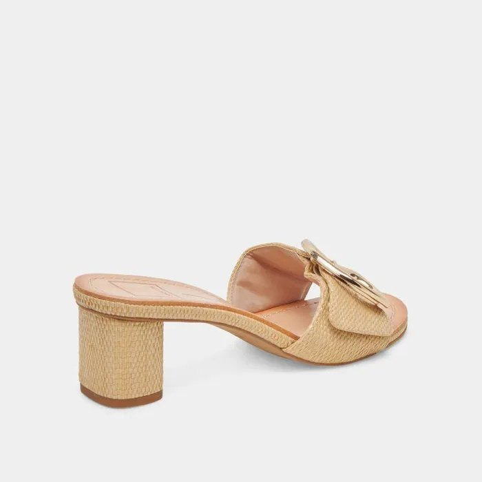 Sandals Shop Dolce Vita Laika Heels Lt Natural Raffia Lt Natural Raffia
