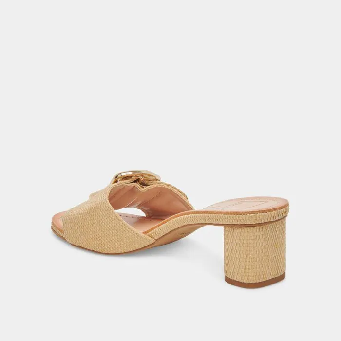 Sandals Shop Dolce Vita Laika Heels Lt Natural Raffia Lt Natural Raffia