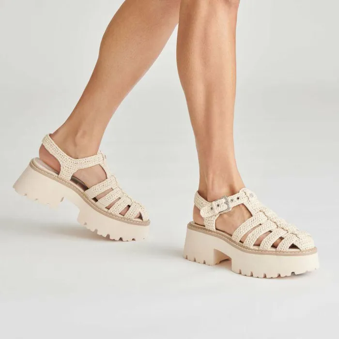 Sandals Shop Dolce Vita Lasly Sandals Oatmeal Knit Oatmeal Knit