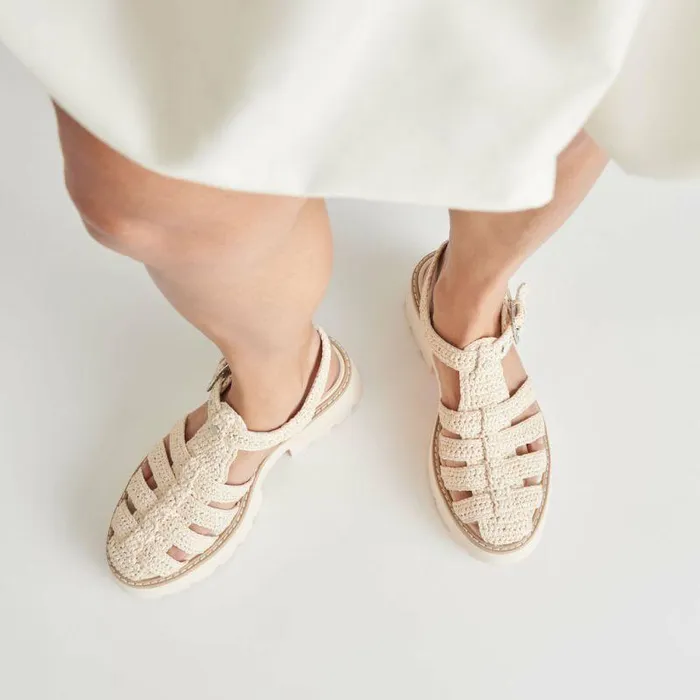 Sandals Shop Dolce Vita Lasly Sandals Oatmeal Knit Oatmeal Knit