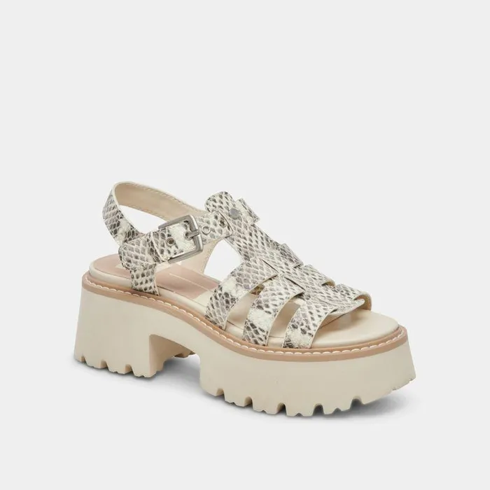 Sandals Shop Dolce Vita Latice Sandals Grey White Embossed Leather Grey White Embossed Leather