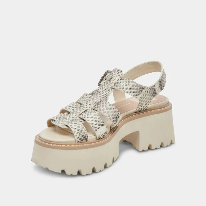 Sandals Shop Dolce Vita Latice Sandals Grey White Embossed Leather Grey White Embossed Leather