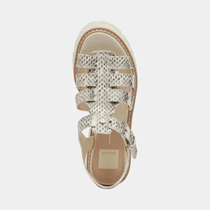 Sandals Shop Dolce Vita Latice Sandals Grey White Embossed Leather Grey White Embossed Leather
