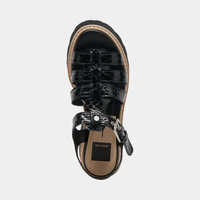 Sandals Shop Dolce Vita Latice Sandals Midnight Embossed Leather Midnight Embossed Leather