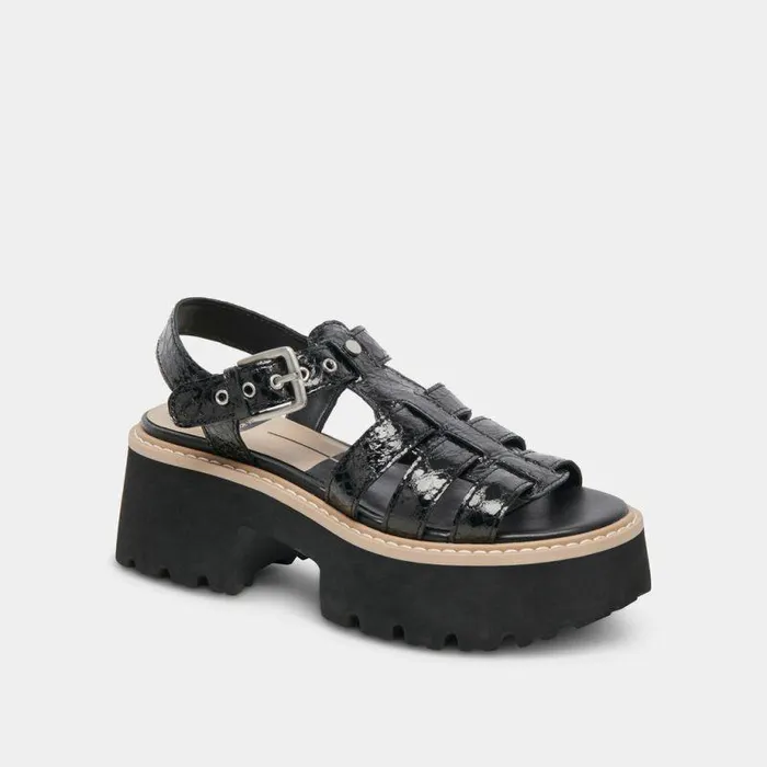 Sandals Shop Dolce Vita Latice Sandals Midnight Embossed Leather Midnight Embossed Leather