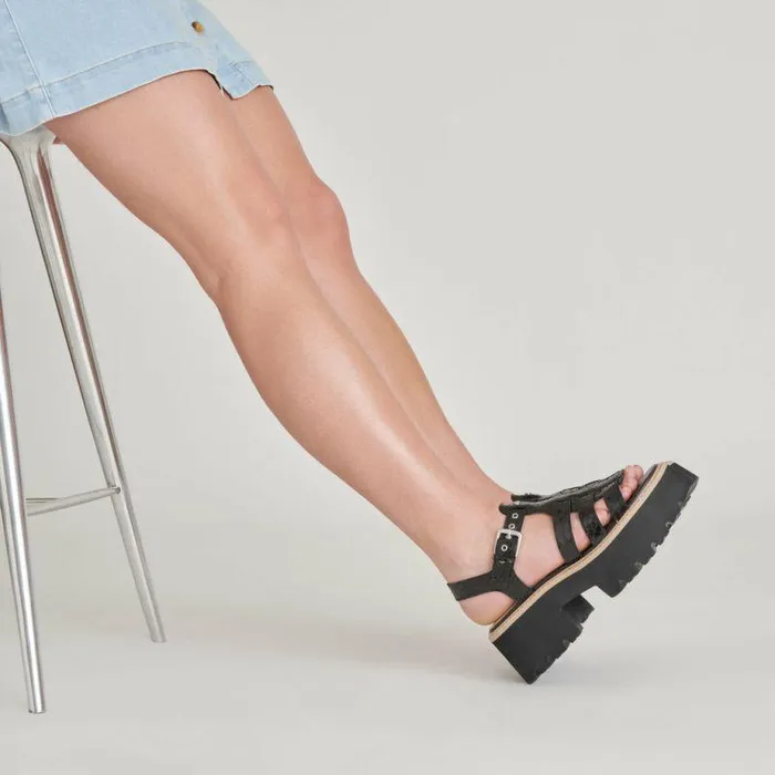 Sandals Shop Dolce Vita Latice Sandals Midnight Embossed Leather Midnight Embossed Leather