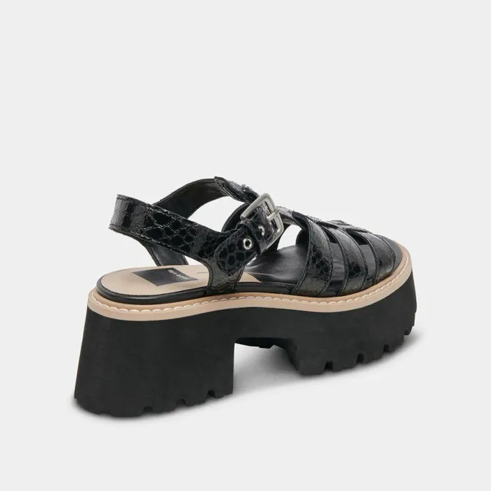Sandals Shop Dolce Vita Latice Sandals Midnight Embossed Leather Midnight Embossed Leather