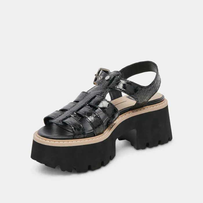 Sandals Shop Dolce Vita Latice Sandals Midnight Embossed Leather Midnight Embossed Leather