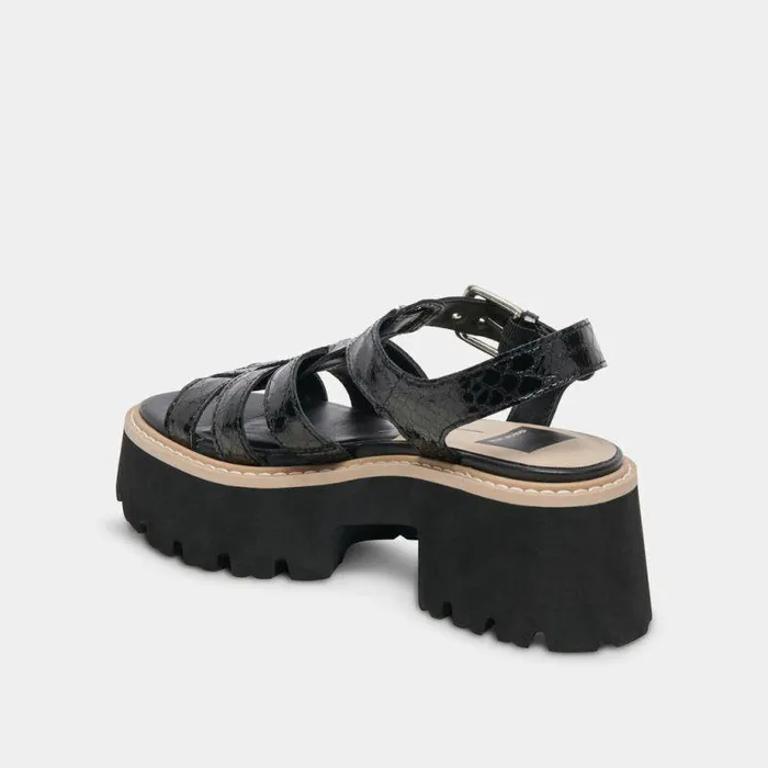 Sandals Shop Dolce Vita Latice Sandals Midnight Embossed Leather Midnight Embossed Leather