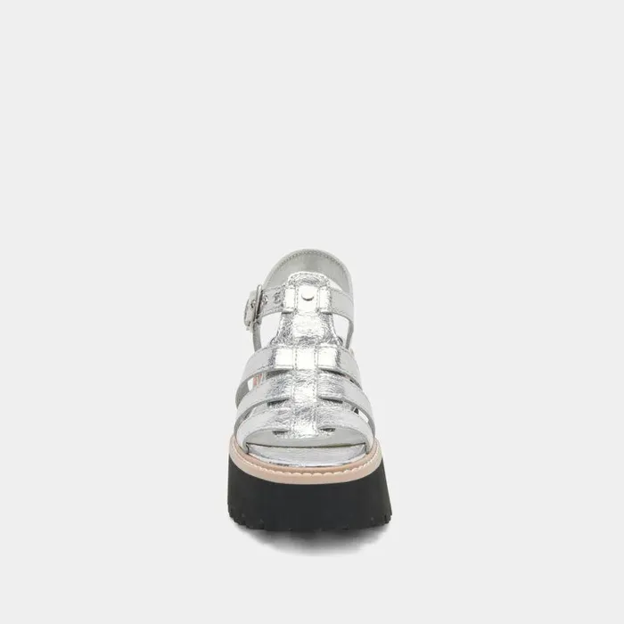 Sandals Shop Dolce Vita Latice Sandals Silver Distressed Leather Silver Distressed Leather