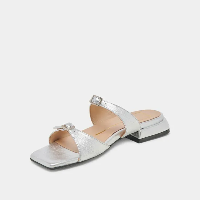 Sandals Shop Dolce Vita Lavern Sandals Silver Metallic Leather Silver Metallic Leather