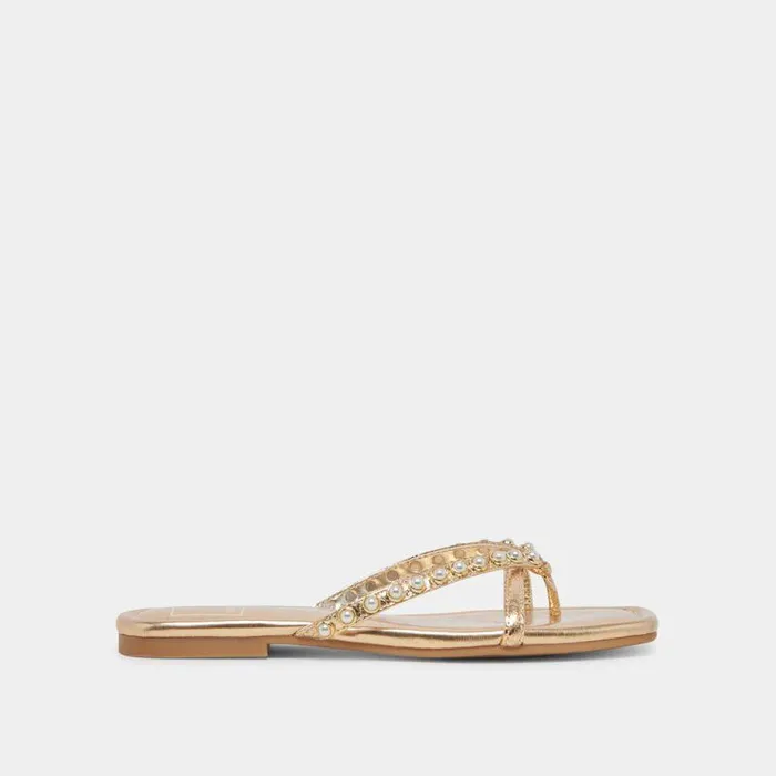 Sandals Shop Dolce Vita Lucca Pearl Sandals Gold Pearls Gold Pearls
