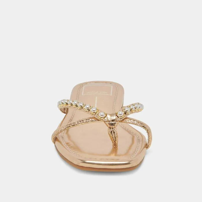 Sandals Shop Dolce Vita Lucca Pearl Sandals Gold Pearls Gold Pearls