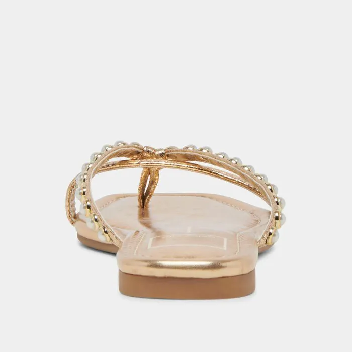 Sandals Shop Dolce Vita Lucca Pearl Sandals Gold Pearls Gold Pearls