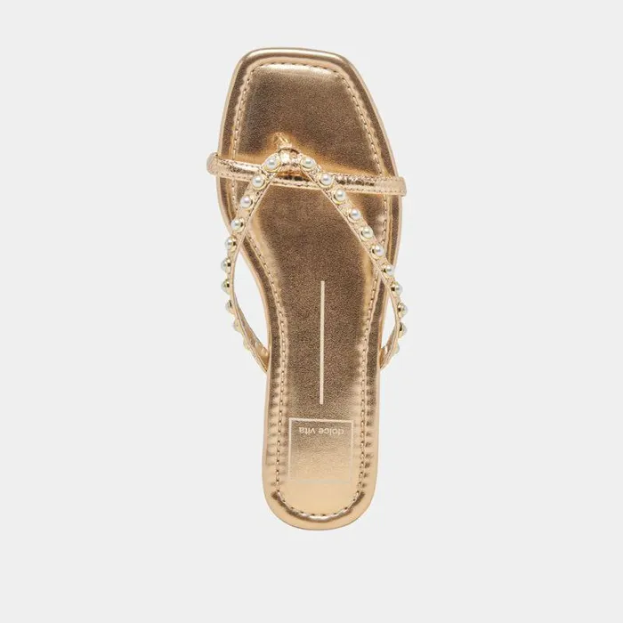 Sandals Shop Dolce Vita Lucca Pearl Sandals Gold Pearls Gold Pearls