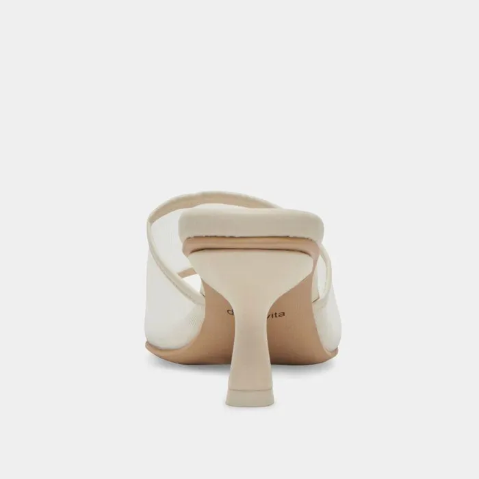 Sandals Shop Dolce Vita Meeza Heels Ivory Mesh Ivory Mesh