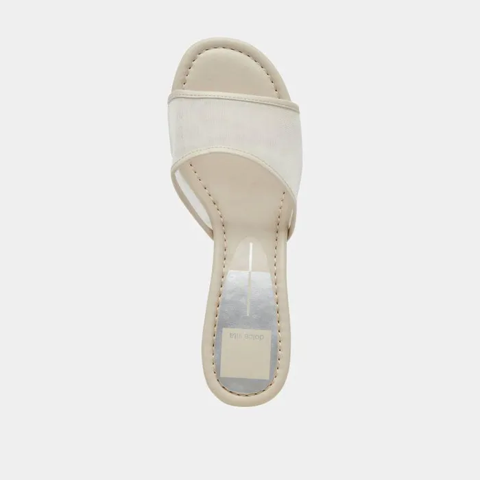 Sandals Shop Dolce Vita Meeza Heels Ivory Mesh Ivory Mesh