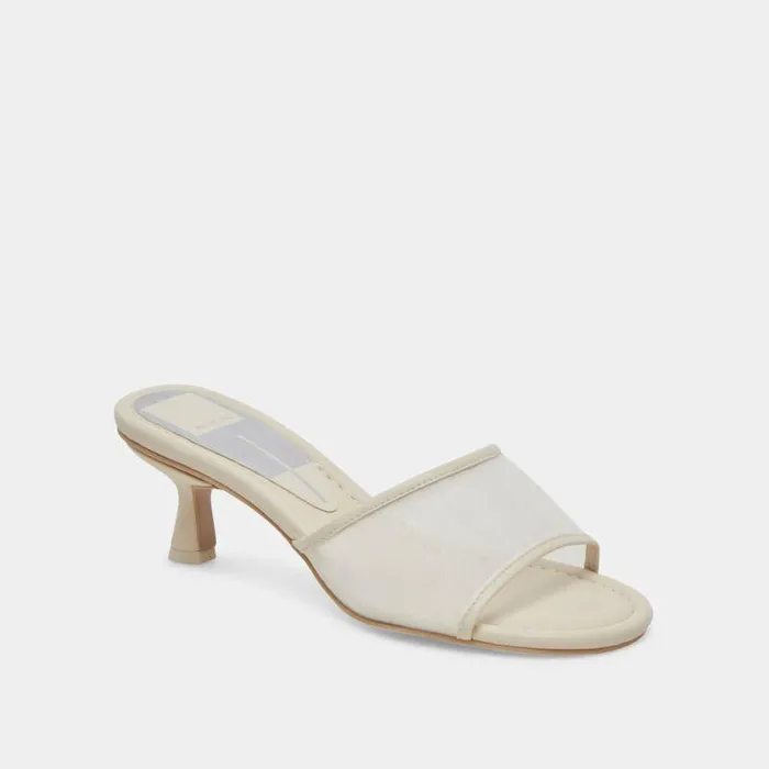 Sandals Shop Dolce Vita Meeza Heels Ivory Mesh Ivory Mesh