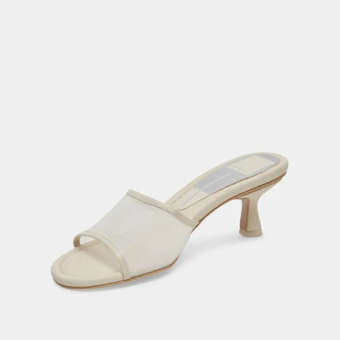 Sandals Shop Dolce Vita Meeza Heels Ivory Mesh Ivory Mesh